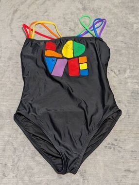 Sirena LOVE Rainbow Women’s Swimsuit One-Piece Gay Pride Medium